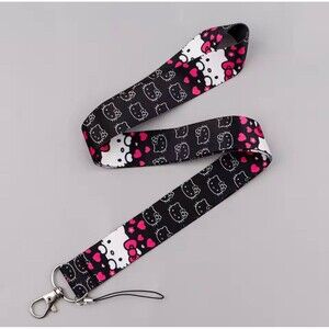Black Hello Kitty Landyard